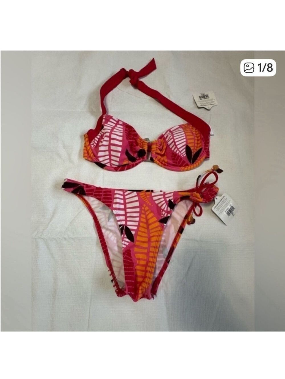 Body Glove Vibrant Red and Orange Bikini. Small